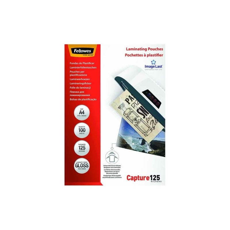 FUNDA PLASTIF. FELLOW. A4 125µ P/100