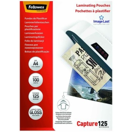 FUNDA PLASTIF. FELLOW. A4 125µ P/100
