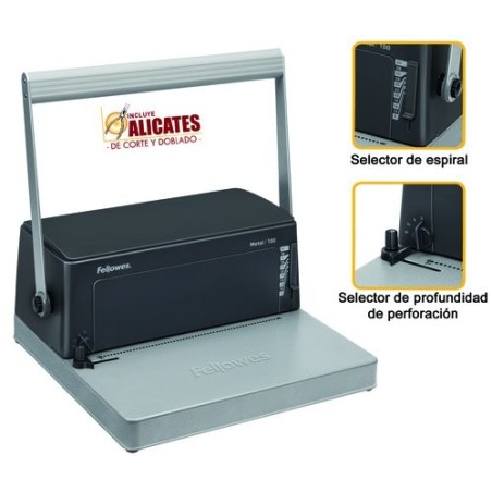 ENCUADERNAD.ESPIR.FELLOWES METAL  100