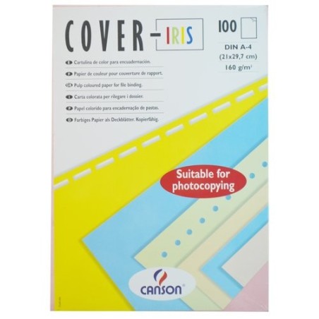 T.ENC.COVER-IRIS A4 CARTUL.BLANCO C/100