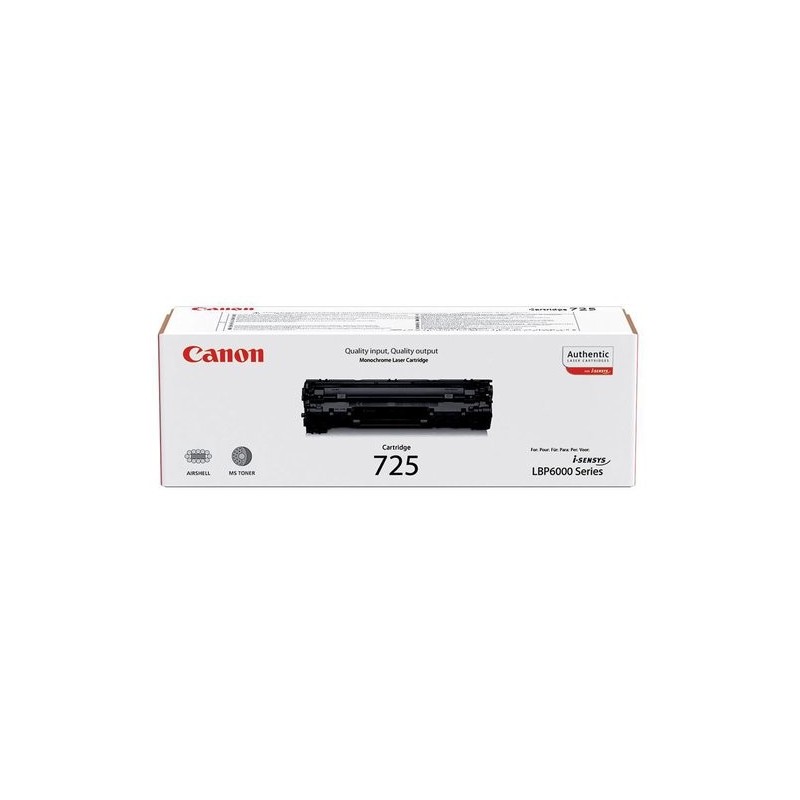 TONER CANON CRG-725 NEGRO (1.600 PAG.)