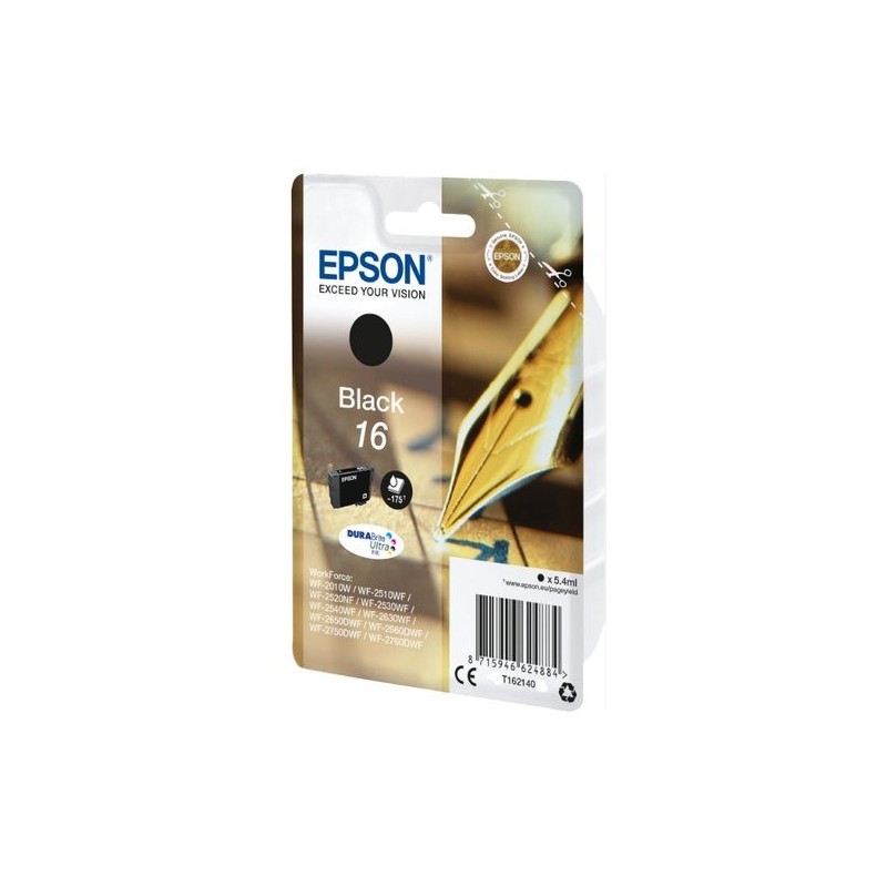 CART.IJ.EPSON T162140 Nº16 NEGRO