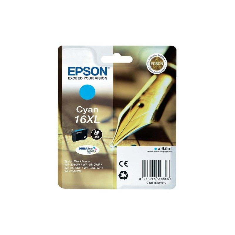 CART.IJ.EPSON T163240 Nº16XL CIAN