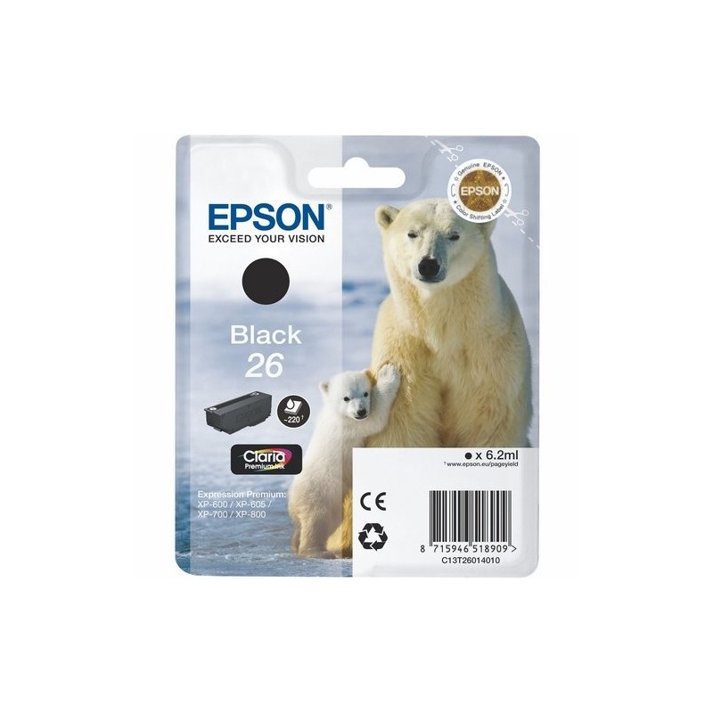 CART.IJ.EPSON T260140 XP-760 NEGRO