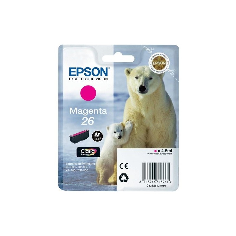CART.IJ.EPSON T261340 Nº26 MAGENTA