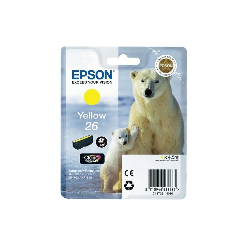 CART.IJ.EPSON T261440 Nº26 AMARILLO