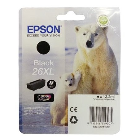 CART.IJ.EPSON T262140 26XL NEGRO