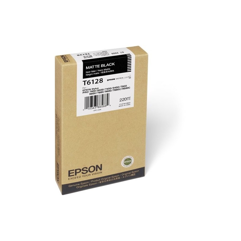 CART.IJ.EPSON T612800 NEGRO 220ML