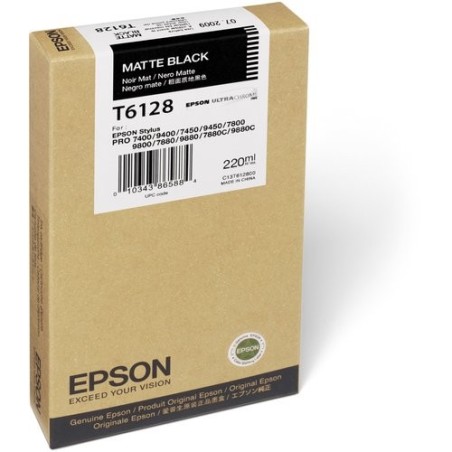 CART.IJ.EPSON T612800 NEGRO 220ML