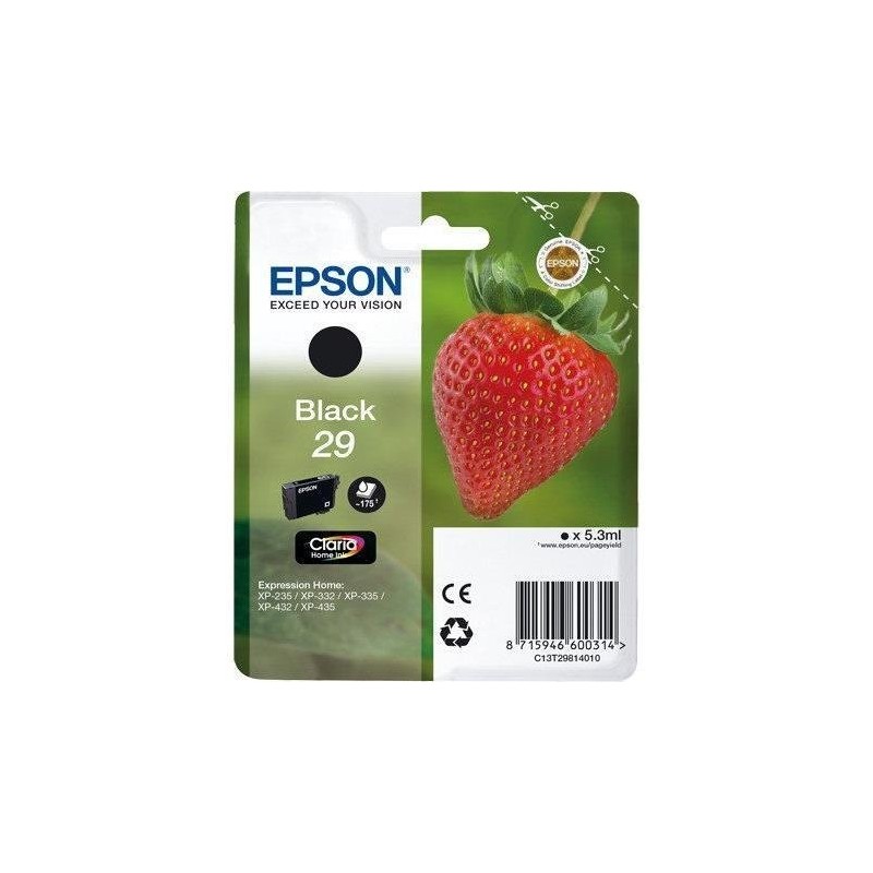 CART.IJ.EPSON T298140 Nº29 NEGRO