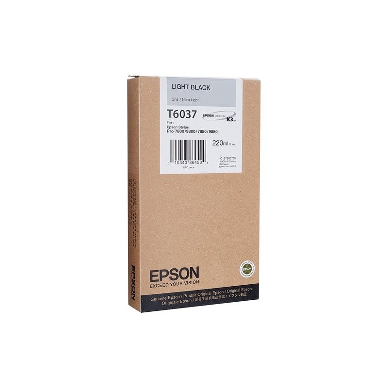 CART.IJ.EPSON T603700 NEGRO CLARO
