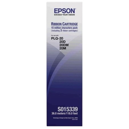 CINTA EPSON S015339 PLQ-20 NEGRA PACK 3