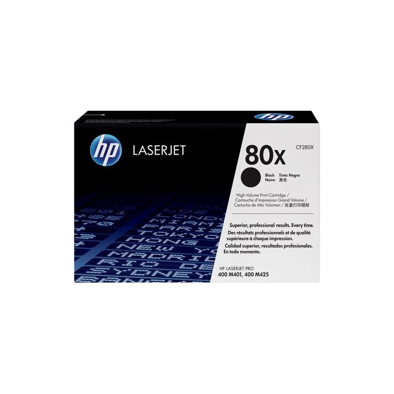 TONER HP Nº80A CF280X LJ PRO M 401 NEGRO