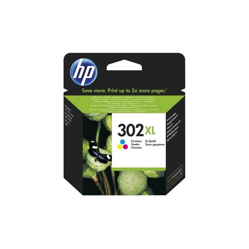 CART.IJ.HP F6U67AE Nº302XL TRICOLOR 330