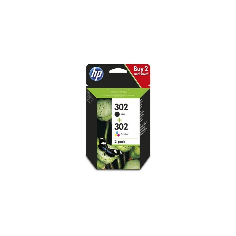 CART.IJ.HP X4D37AE Nº302 NEGRO+COLOR PAC