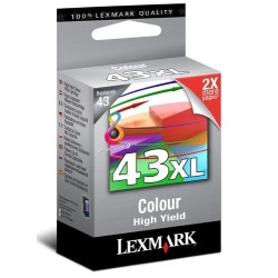 CART.IJ.LEXMARK 18YX143E Nº43XL COLOR