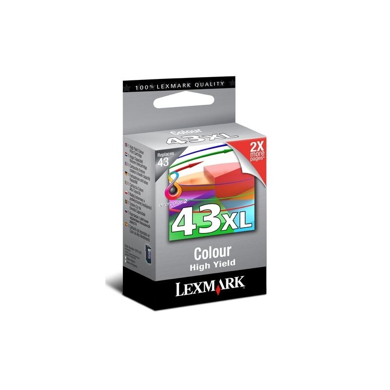 CART.IJ.LEXMARK 18YX143E Nº43XL COLOR