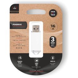 MEMORIA USB 16GB TECHONE BASIC BLANCO