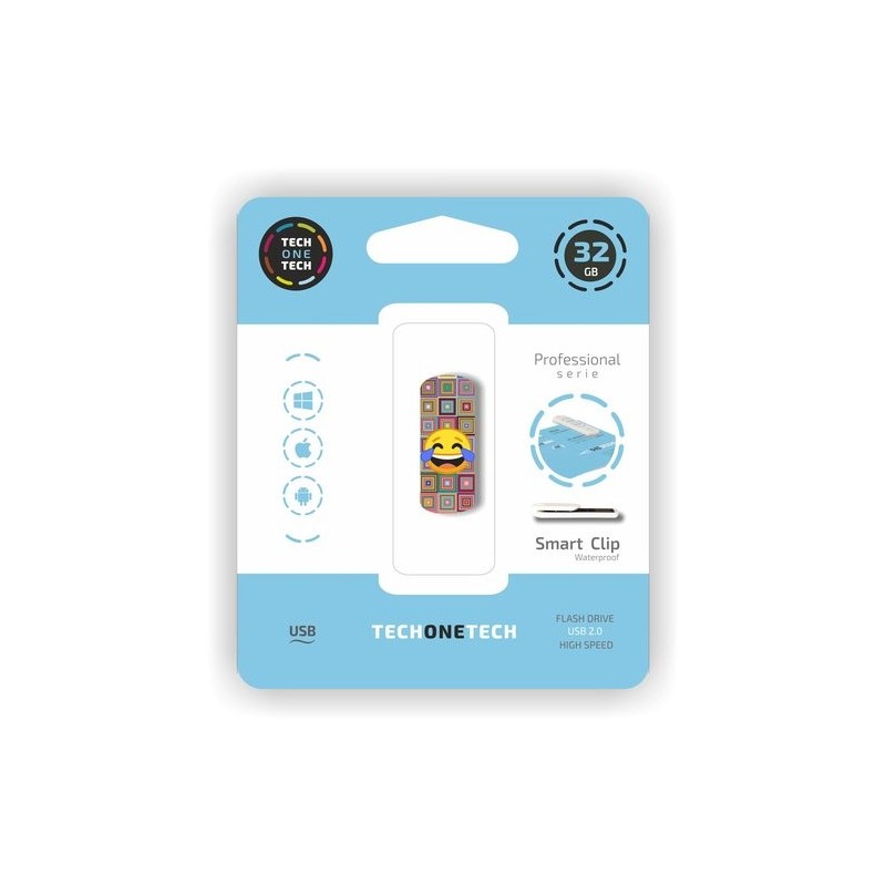MEMORIA USB 32GB TECHONE EMOJI ME PARTO