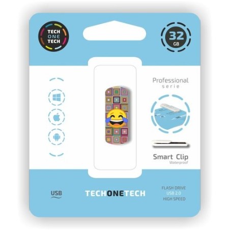 MEMORIA USB 32GB TECHONE EMOJI ME PARTO