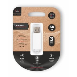MEMORIA USB 64GB TECHONE BASIC BLANCO
