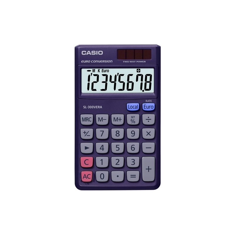 CALCULADORA BOLS.CASIO  8 DIG. SL-300VER
