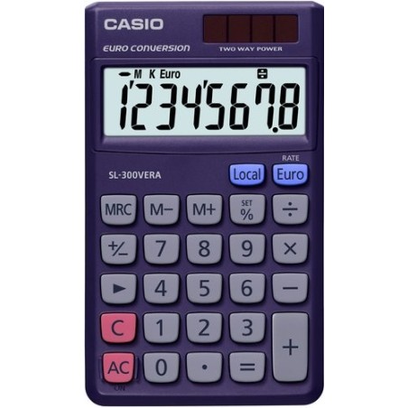 CALCULADORA BOLS.CASIO  8 DIG. SL-300VER