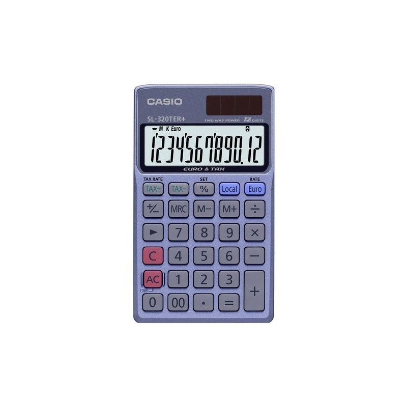 CALCULADORA BOLS.CASIO 12 DIG. SL-320TER