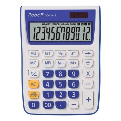 CALCULADORA MESA REBELL 12 DIG. 912 AZUL