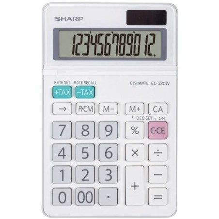 CALCULADORA SOBR.SHARP 12 DIG. EL-320W